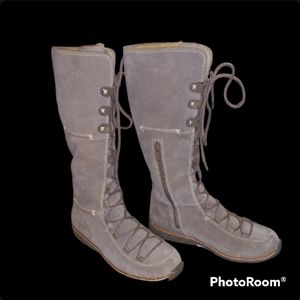 Timberland Women's Boots Size 8 M Moorland Hollace Tall Suede Sherpa Lined fur